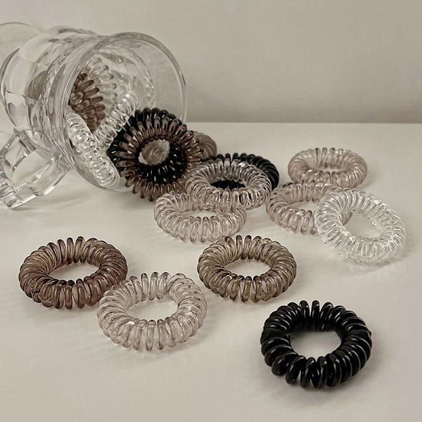 9st/set Hårband Elastiskt Plasthårband Gummi Telefon C E