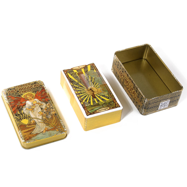 Peltilaatikko Kultainen taide Tarot Card Prophecy Ennustaminen Deck Party Bo Multicolor one size