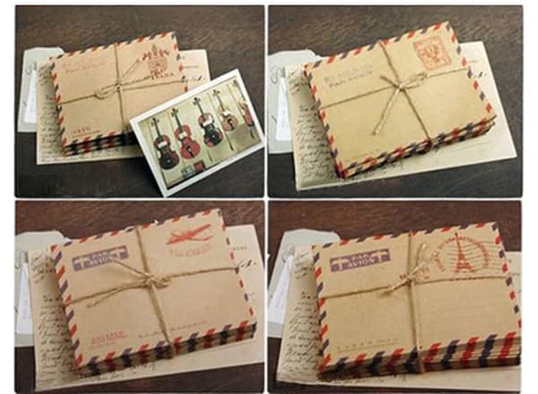 Ny 10 ark minikuvert postkort brev stationær opbevaring Bronze 10pcs