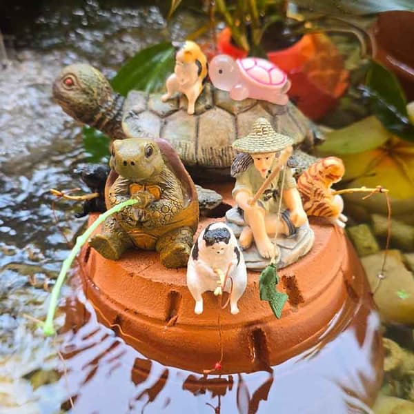 Mini simulering liten båt fiskebåt modell DIY akvarium min 2