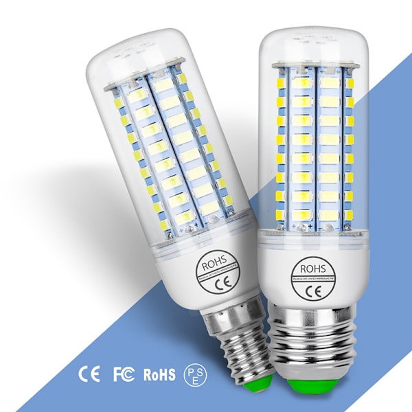 E27 E14 7W 9W 12W 15W 20W 25W 5730 SMD LED Corn Bulb Lampe Lys Warm White E14&48W