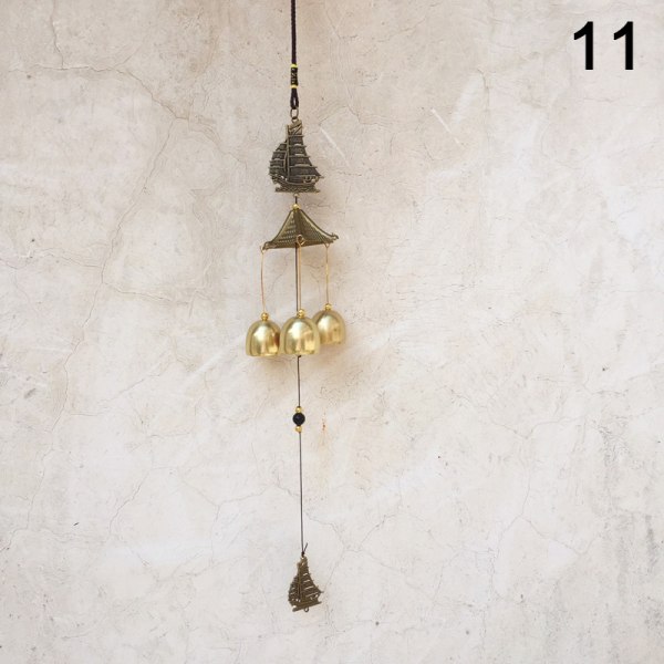 Antik Wind Chime Kobber Yard Have Udendørs Living Dekoration 10 one size