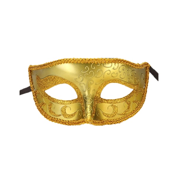 Maskeradmasker för par venetiansk kvinna spets män PP Cosplay Black ONESIZE