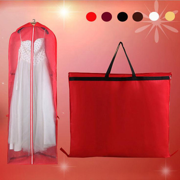 Wedding Dress Dust Cover Gown Dustproof Cover Foldable Clothes White 150CM