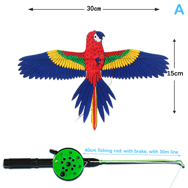 Leijalentävä leijalelu sarjakuva Butterfly Swallows Eagle Kite W/Ha G one size