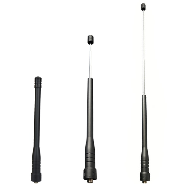 5 kpl Universal Walkie Talkie Teleskooppinen sauva High Gain Antenna F Black one size