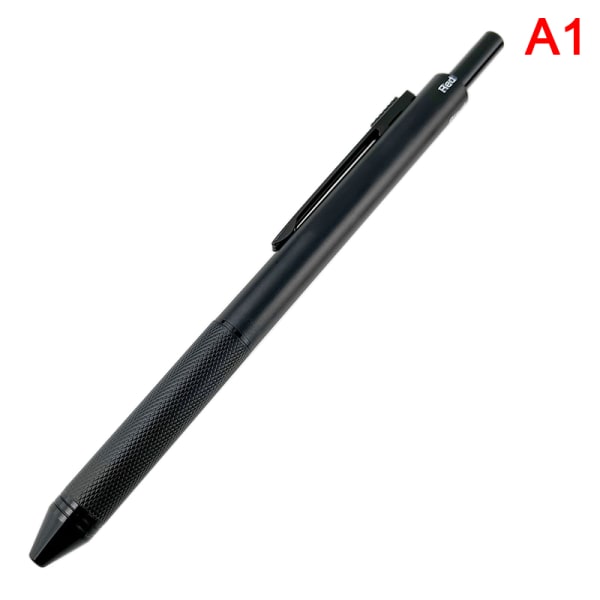 4 i 1 flerfärgad metall kulspetspennor 3 färger kulpenna 1 auto Black one size