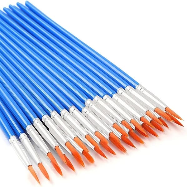 20 stk. til maling, håndværk, kunsthåndværk til kunstnerisk multifunktion Blue Flat head hook line