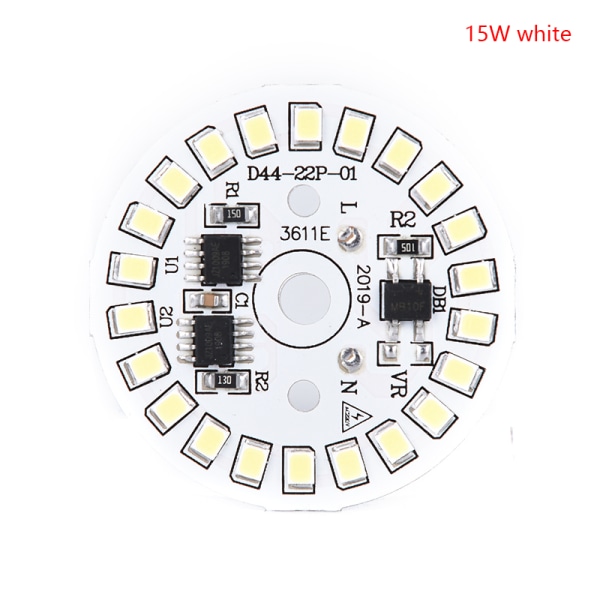 LED Pære Patch Lamp SMD Plate Sirkulær Modul Lyskilde Plat 4000K 15w white