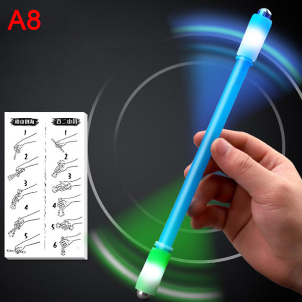 Nyhed Spinning Pen Roterende Gaming Kuglepen For Kids Stu luminous A8