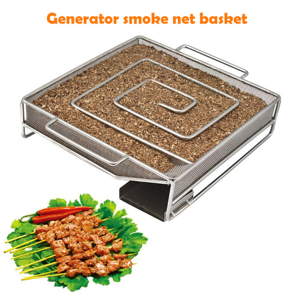 Kold røg Generator BBQ Grill Grill Madlavningsværktøj Ryger Min Silver one size