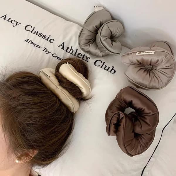 Sponge Sleep Elastisk Hårstrikk Hår Scrunchies For Kvinner Coffee