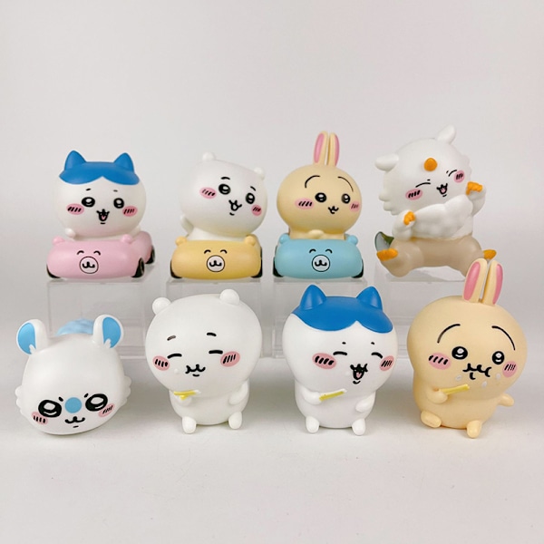 Chiikawa Figur Kawaii Hachiware Ornament Självförlöjligande Björnunge A4