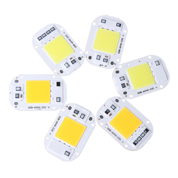 LED-chip 20W 30W 50W AC 220V smart COB-lampa pärlor LED-lampa med F