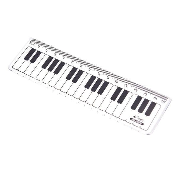 Creative Piano Keyboard Viivain 15cm 6in Musical Terms Musta ja White onesize