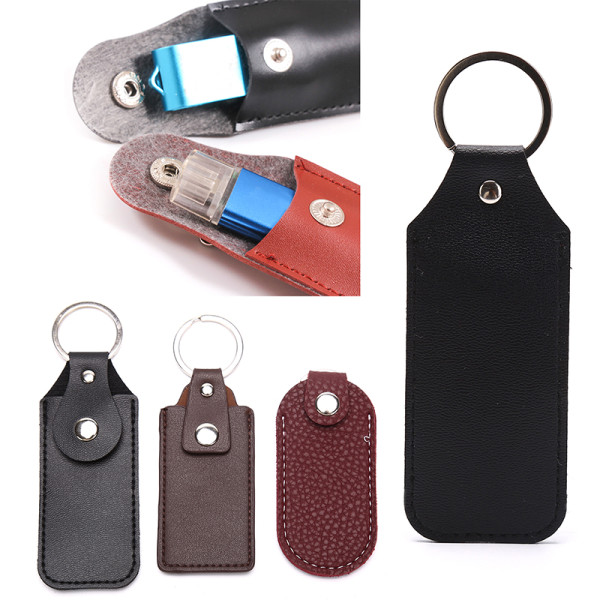 USB-veske Beskyttelsesveske Bærbar lommelærnøkkelring for oss Black