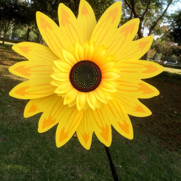 Sunflower Windmills Vindsnurrer For Home Garden DIY Kids Outd Rose red one size