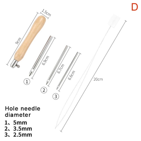 Strik Broderi Pen Vævning Filtning Håndværk Punch Threader W D one size