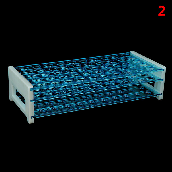 10 stk. Plast reagensglas hætteglas med hætter & rørstativ holder sta 16mm*50Holes(Rack)