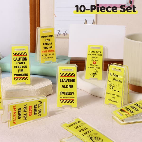 10 stk. Gul Sjov Sticky Note Holder Yellow