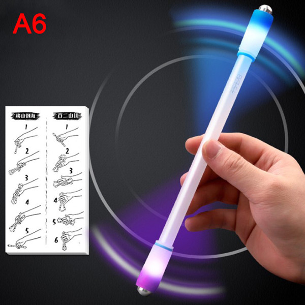 Nyhed Spinning Pen Roterende Gaming Kuglepen For Kids Stu luminous A6