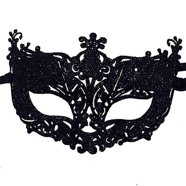 Luksus venetiansk maskerademaske kvinner jenter Sexy Fox Eye Mask F Red ONESIZE