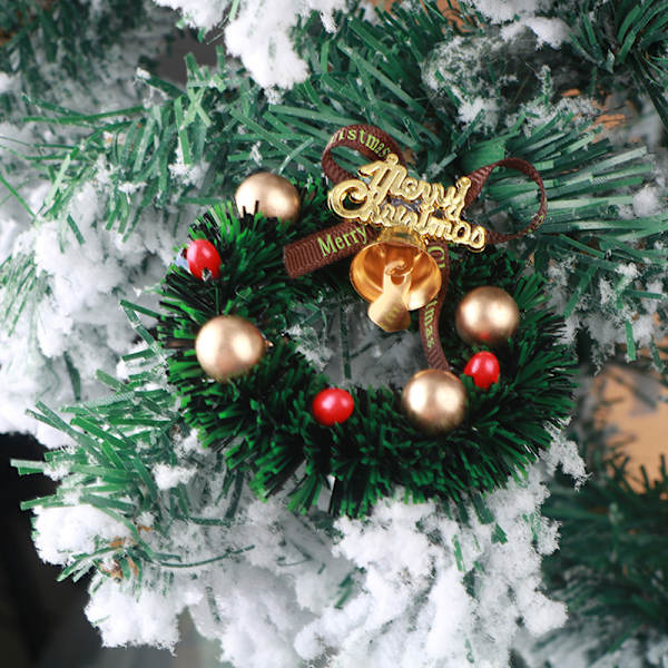 1st Miniatyr Krans dockhus Julgran vägg bakdocka
