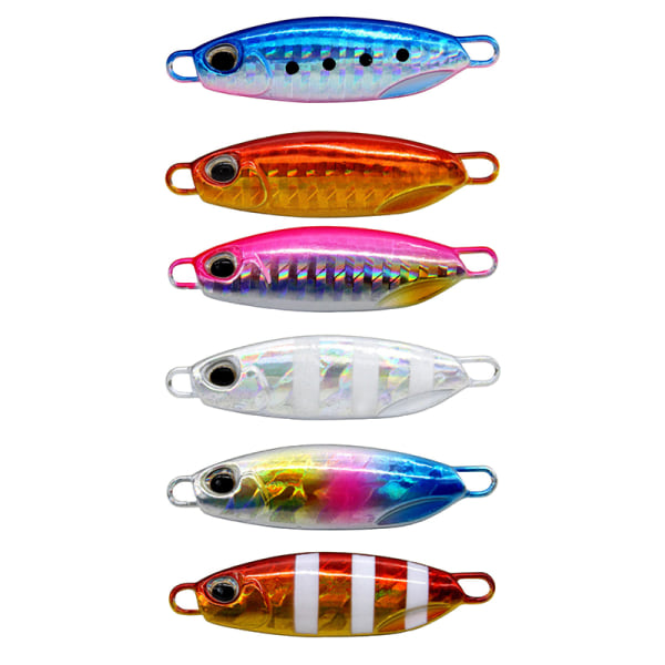 Metall Jig Spoon Lure Artificial Bait Shore Slow Jigging Bass Fi multicolored 40g