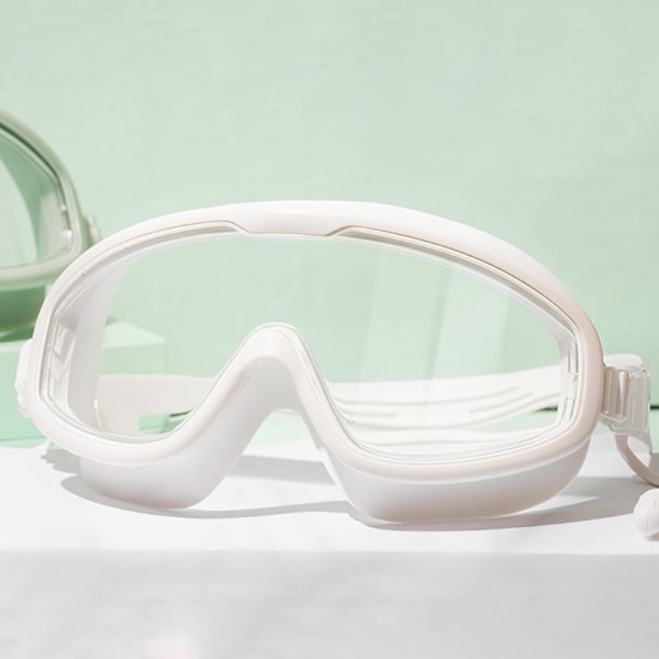 Svømmebriller Anti-dugg Justerbare optiske linser Voksenramme White dazzling color one size