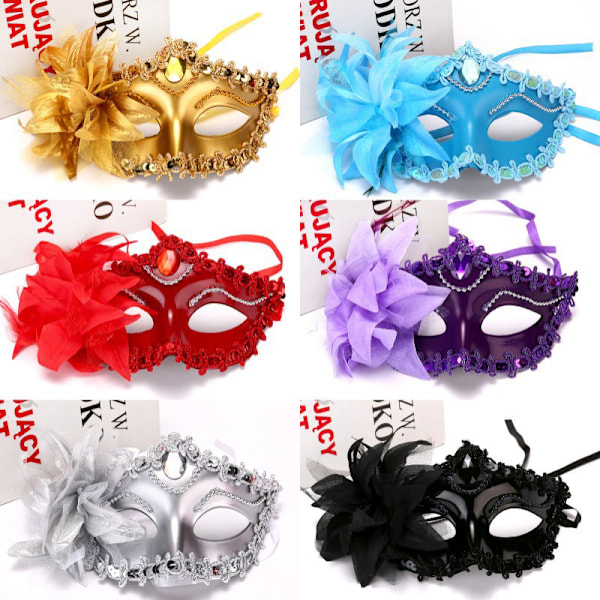 Halloween Princess Mask Stor Liljemask Prinsessklänning Mask BK 20*10*10