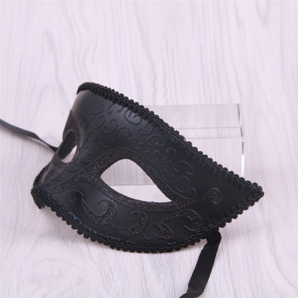 Maskeradmasker för par venetiansk kvinna spets män PP Cosplay Silver ONESIZE