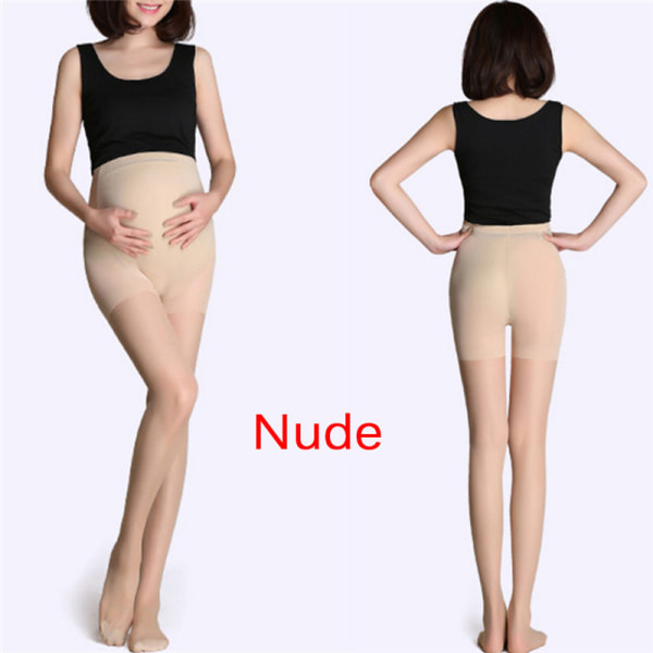 Maternity Tights Strømpebukser Sexet gravide kvinder Elastiske strømpebukser Nude one size