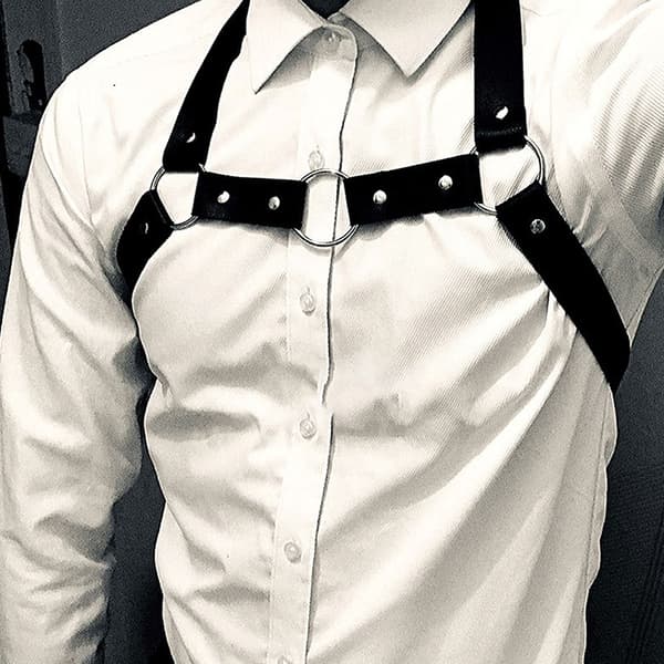 Menns morsomme seksuelle brystskinnseler Hipster menns stropp one sie