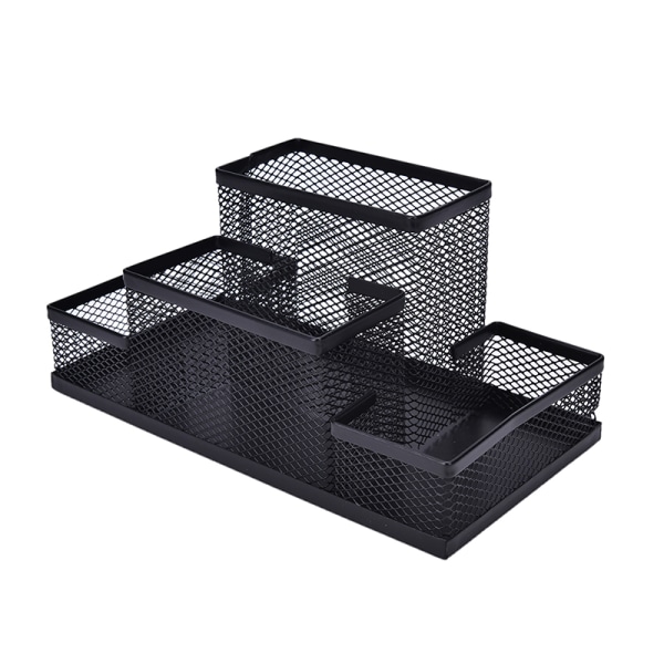 Metal Mesh Hemmakontor Penna Pennor Hållare Skrivbord Brevpapper Stora Black one size