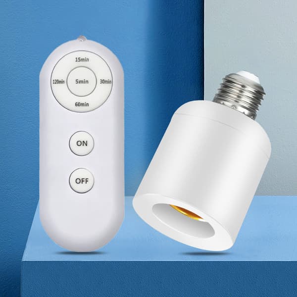 85V-265V E27 Trådlös Fjärrkontroll Smart Timer Switch Lampa Ho 1Set