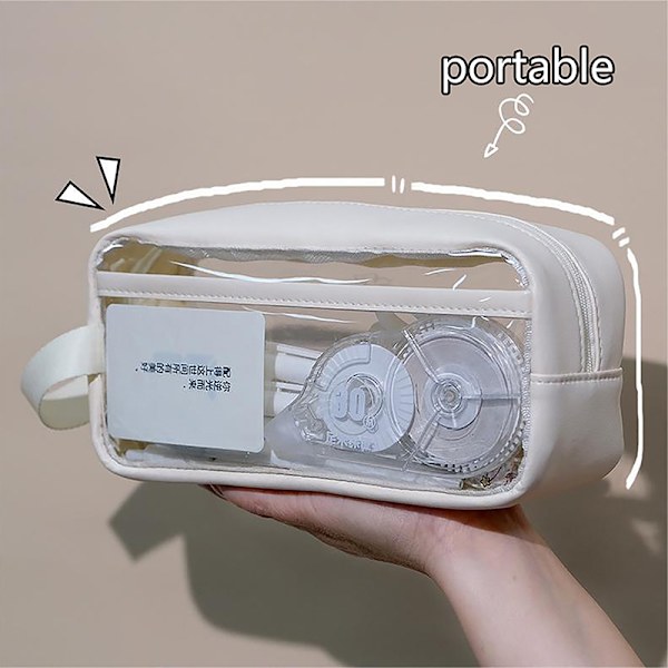 Transparent pennväska med stor kapacitet INS Style case Sta Gray onesize