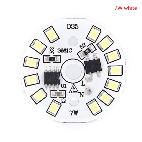 LED Pære Patch Lampe SMD Plade Cirkulært Modul Lyskilde Plat 4000K 7w white