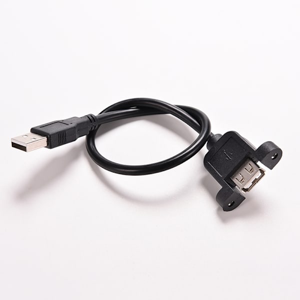 1,64 FT USB 2.0 hann til hun forlengelse panelmontert forlengelse Black 30cm