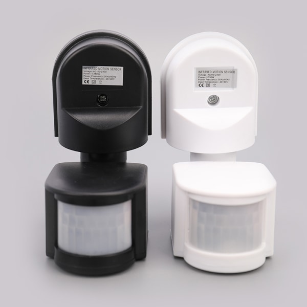 PIR Bevægelsessensor Switch Lys Lampe Sensor Detektor Infrarød Mo Black One Size