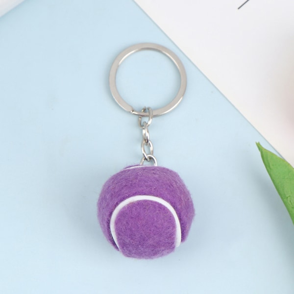 Tennisboll Metallnyckelring Bilnyckelring Nyckelring sportkedja Purple onesize