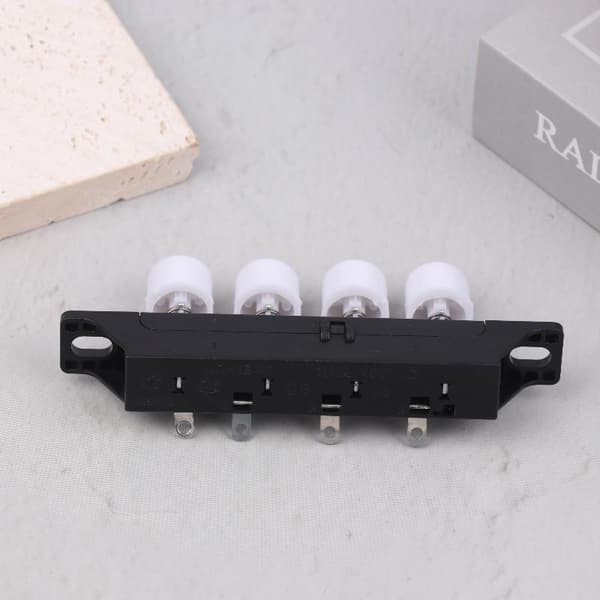 1/2/3 stk. 4-tast 3-trins rund knapafbryder Universal blæserafbryder 1Pcs