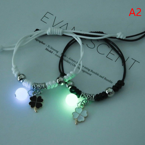 1 Par Luminous Star Moon Cat Armband Par Charm Handmade Adj A2 One size
