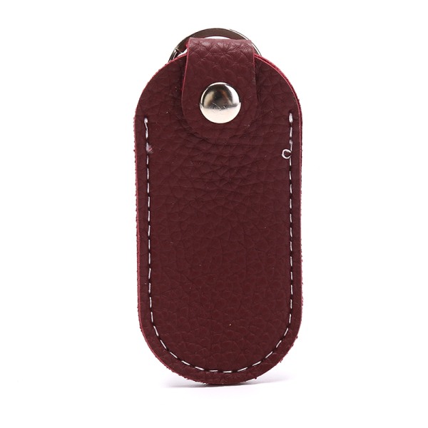 USB case Skyddsväska Bärbar ficka lädernyckelring för oss Red