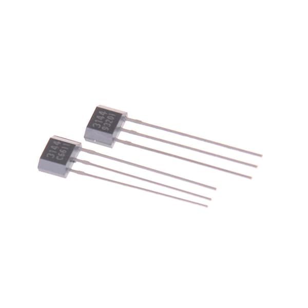 100 stk AH3144E OH3144 3144 Hall effektsensor magnetisk detektor Black one size