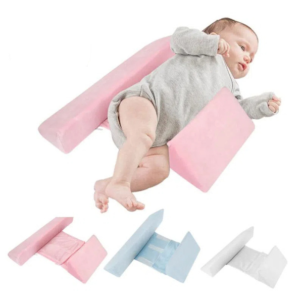Baby Side Sleeper Wedge Justerbar Mjuk Kudde Avtagbar Lumba Gray
