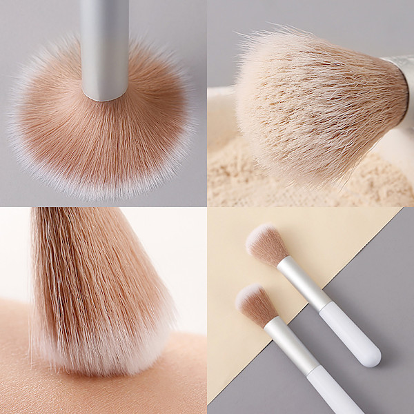 Professionell Powder Face Blush Brush Foundation Brush Large Mak White onesize