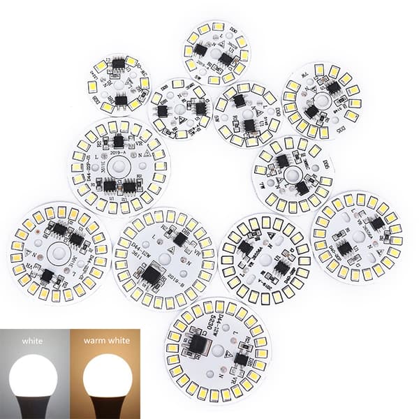 LED Pære Patch Lamp SMD Plate Sirkulær Modul Lyskilde Plat 3000K 3w warm white