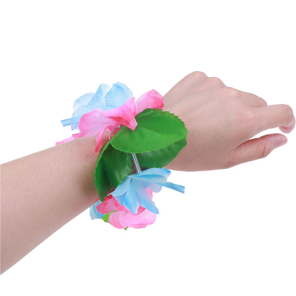 4 stk/sæt Hawaiian Flower Leis Garland halskæde DIY dekoration F 6 One Size