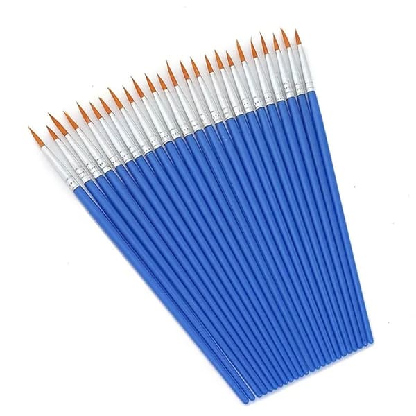 20 stk. til maling, håndværk, kunsthåndværk til kunstnerisk multifunktion Blue Flat head hook line