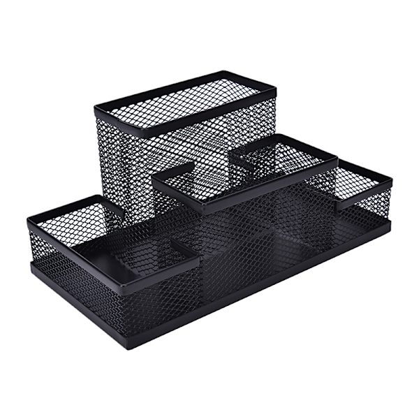 Metal Mesh Hjemmekontor Penn Blyanter Holder Skrivebord Skrivesaker Stora Black one size